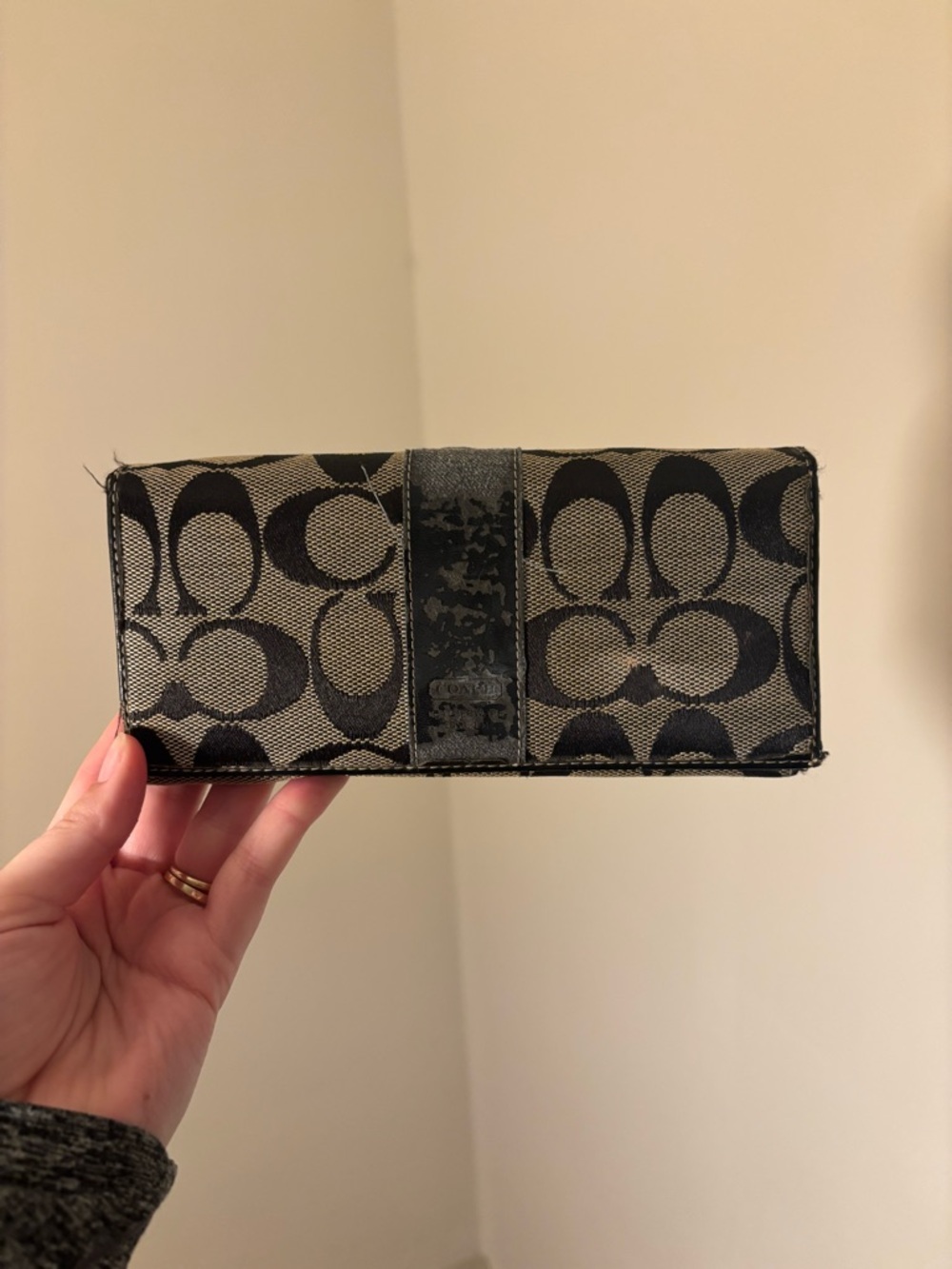Coach Black Monogram Wallet
